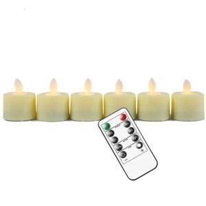 Flameless Luminara Moving Wick Candles With Remote Control 4/6/12 Pieces