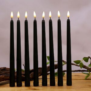 Flameless Black And White Candle Pack of 12