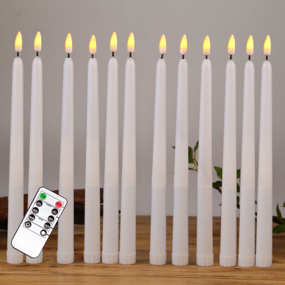 Pack of 12 Electric Candlesticks For Windows Flickering Light