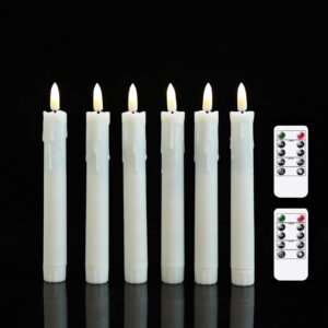 7 Inch White Battery Operated Candlesticks With Remote