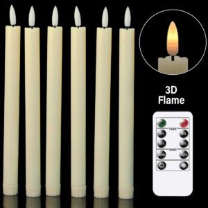 10 Inch Beige Plastic Decorative Electric Candlesticks