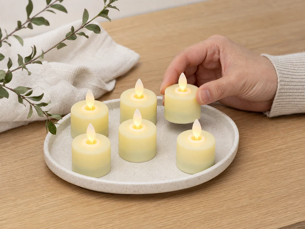 do flameless candles get hot in a realistic electronic candle scene