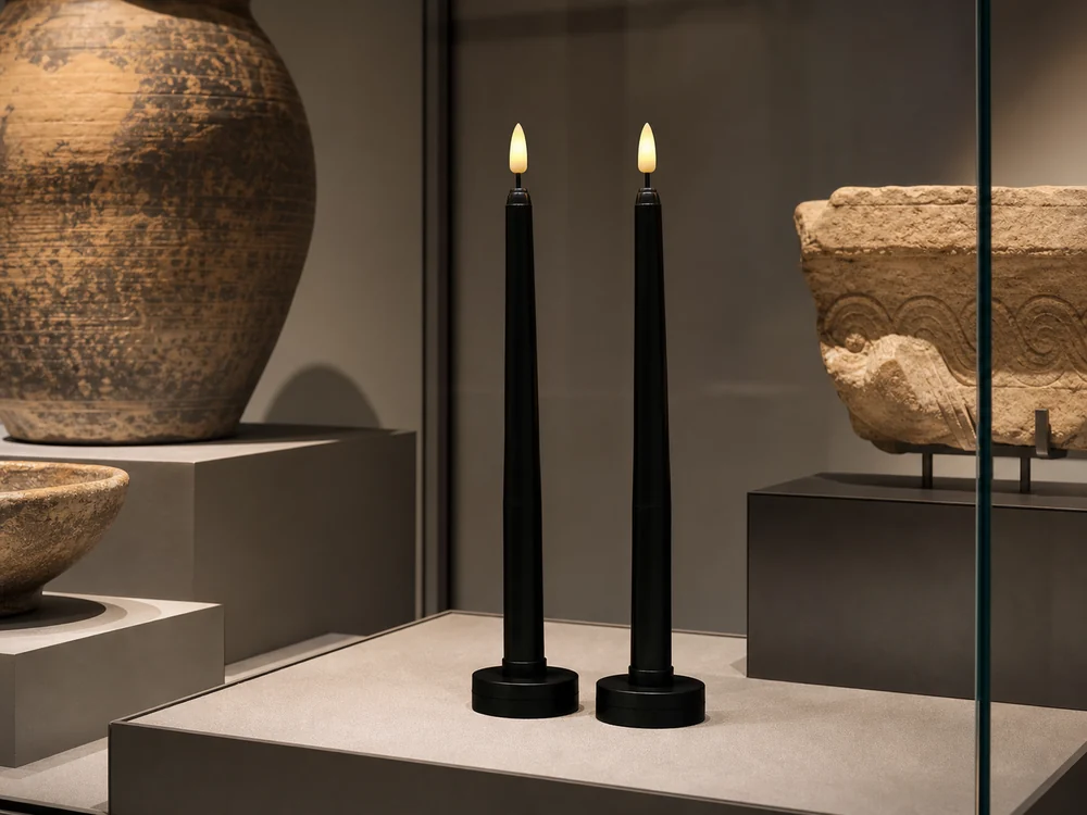 flameless candles for museums in a realistic electronic candle scene